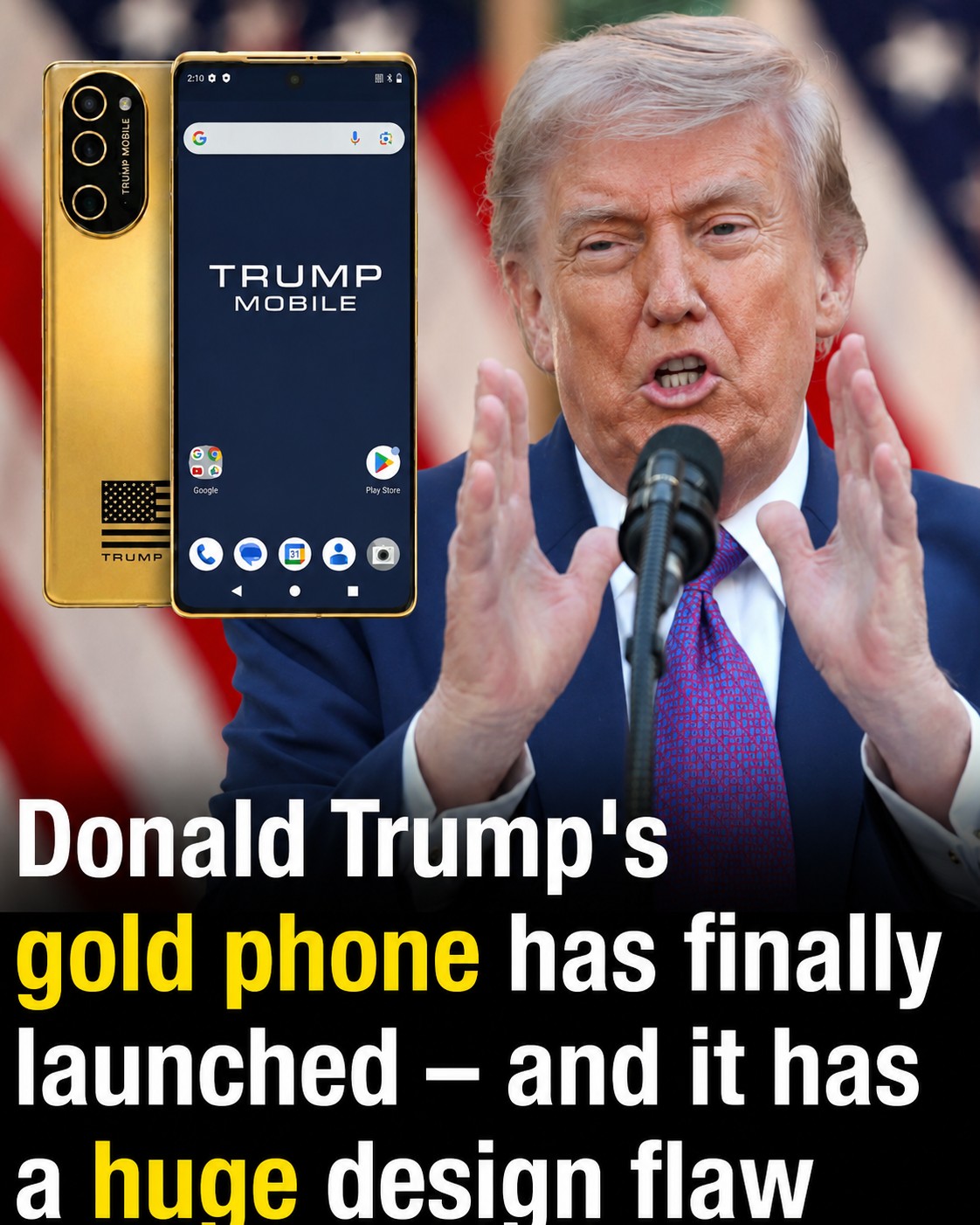 Donald Trump’s $499 gold phone has finally launched
