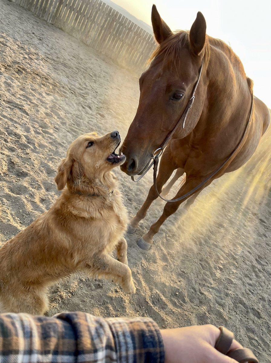 Part 2: My Riding Instructor Told Me to Bring My Dog to Calm the Horse. When I Fell, the Horse Should Have Bolted — Instead It Stood Still and Listened to a Golden Retriever.