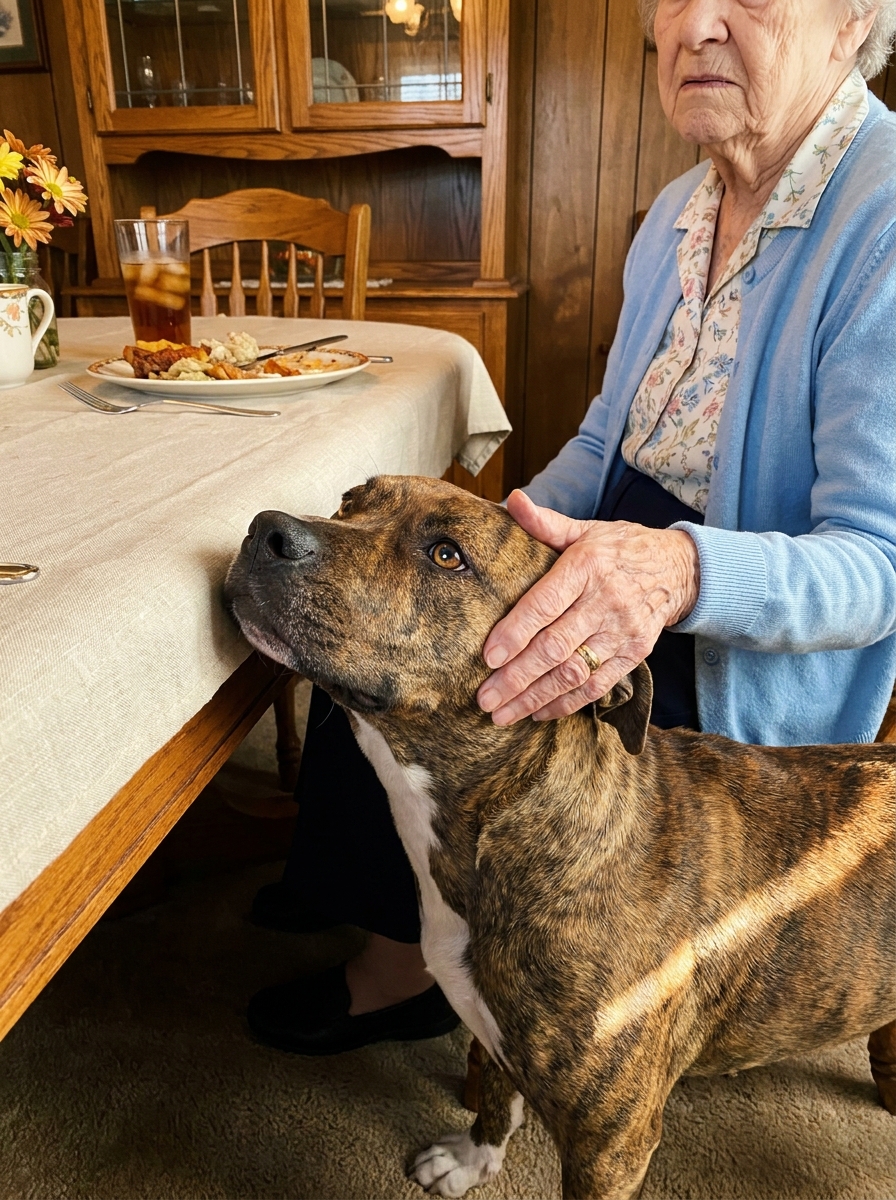 Part 2: My Grandparents Have Been Married Fifty-Two Years and Their Pit Bull Is Named Witness. My Niece Asked Why at Thanksgiving. What My Grandfather Said Made the Whole Table Go Quiet.
