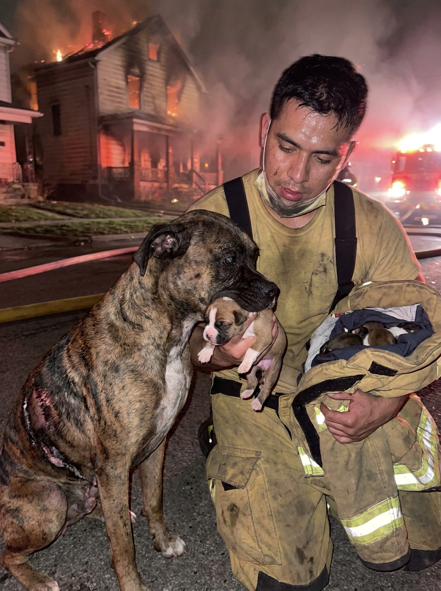 Part 2: I Carried a Burned Mother Dog and Her Four Puppies Out of a House Fire in 2019. She Would Not Let Go of One of Them in My Arms. Five Years Later, I Found That Same Puppy Working in the Hospital Where Its Mother Was Treated.