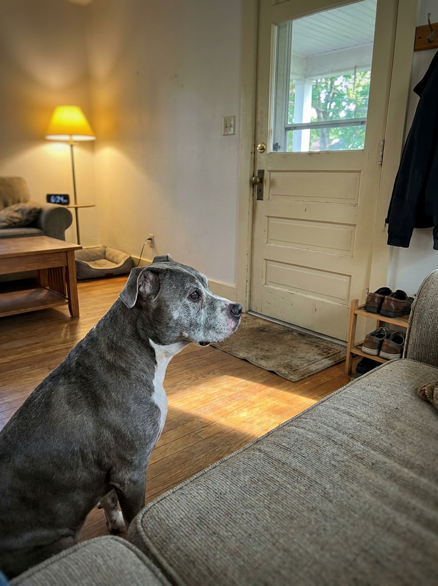Part 2: Every Time I Said One Specific Name Out Loud, My Rescue Pit Bull Got Up, Walked to the Door, and Sat Down to Wait. I Did Not Know Anyone by That Name. Then I Asked the Shelter Who His First Owner Had Been.