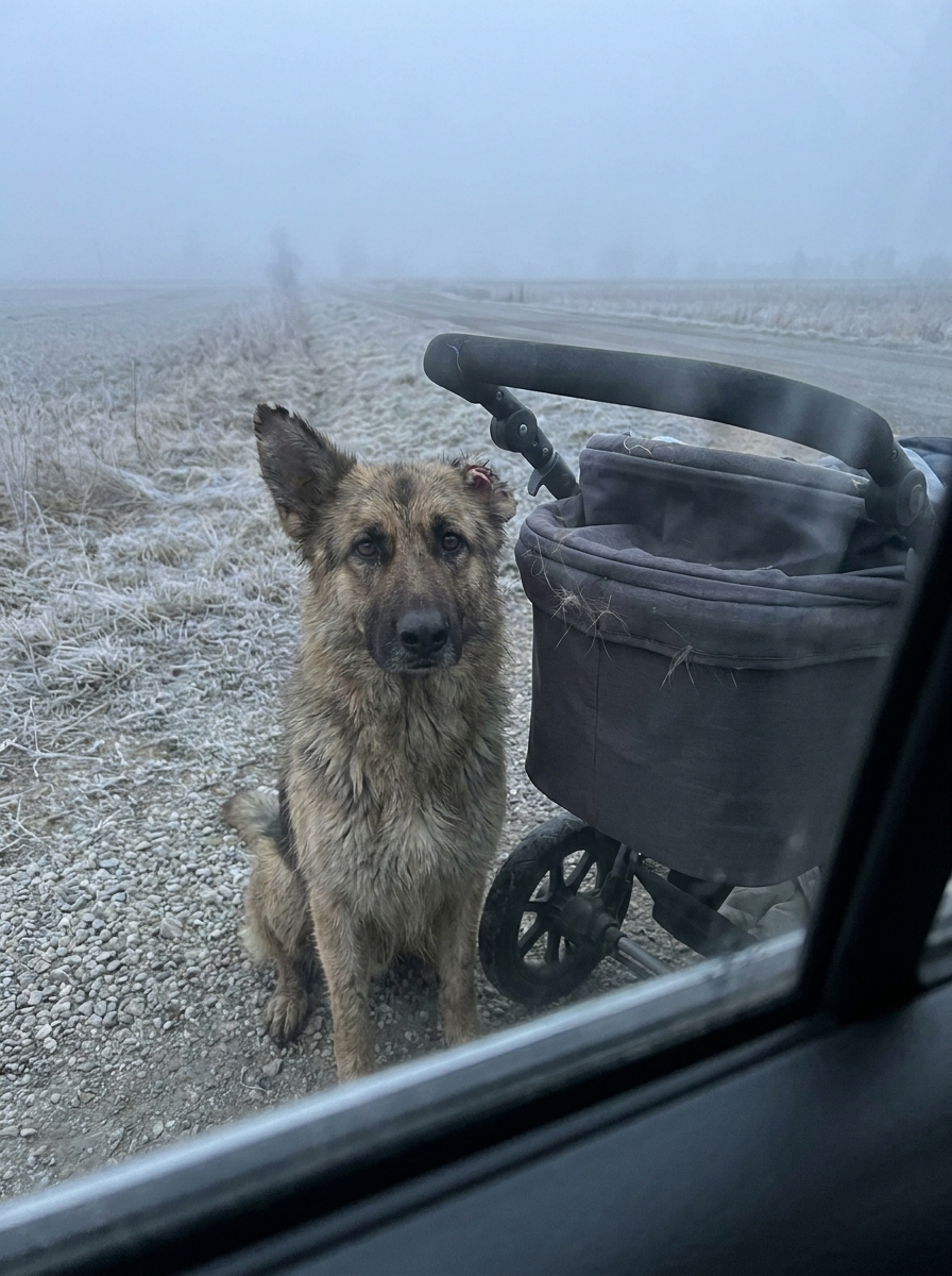Part 2: A Stray Dog Was Found Sitting Guard Beside an Abandoned Baby Stroller on an Empty Road — He Wouldn’t Let Anyone Near at First.