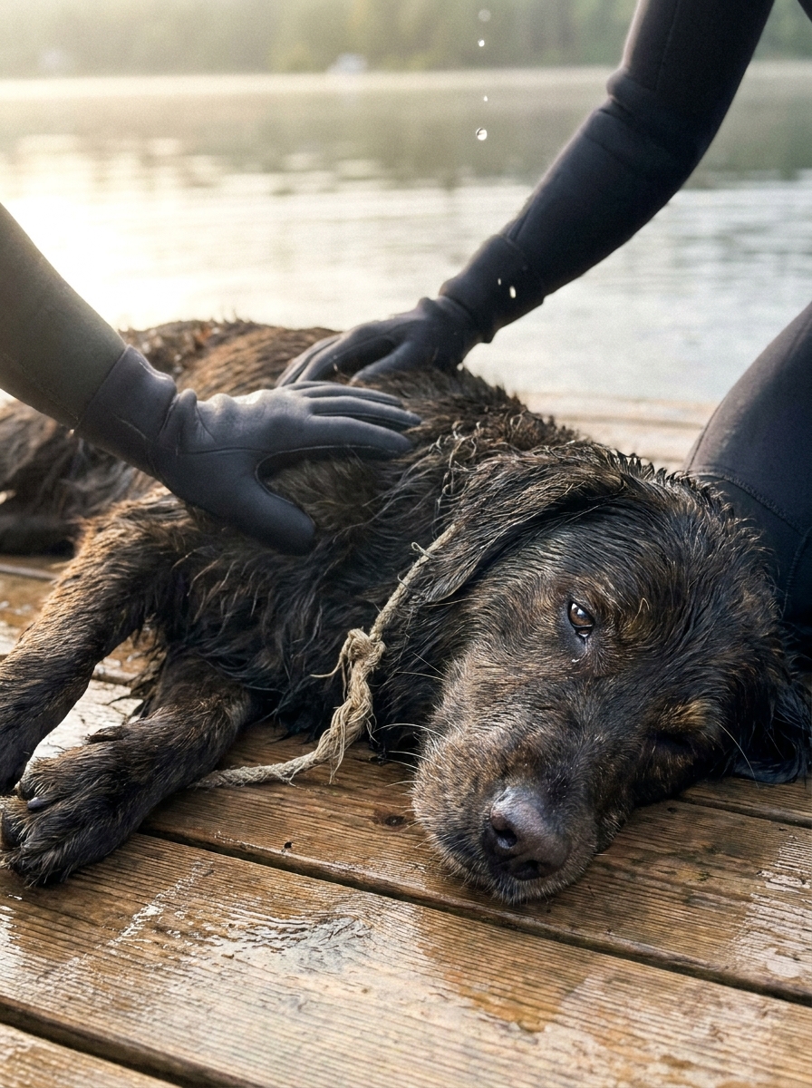 PART 2: I Was Diving for a Lost Ring at the Bottom of a Lake When I Found a Dog Tied to a Rock. I Surfaced to Report a Body. The Body Wasn’t Dead.