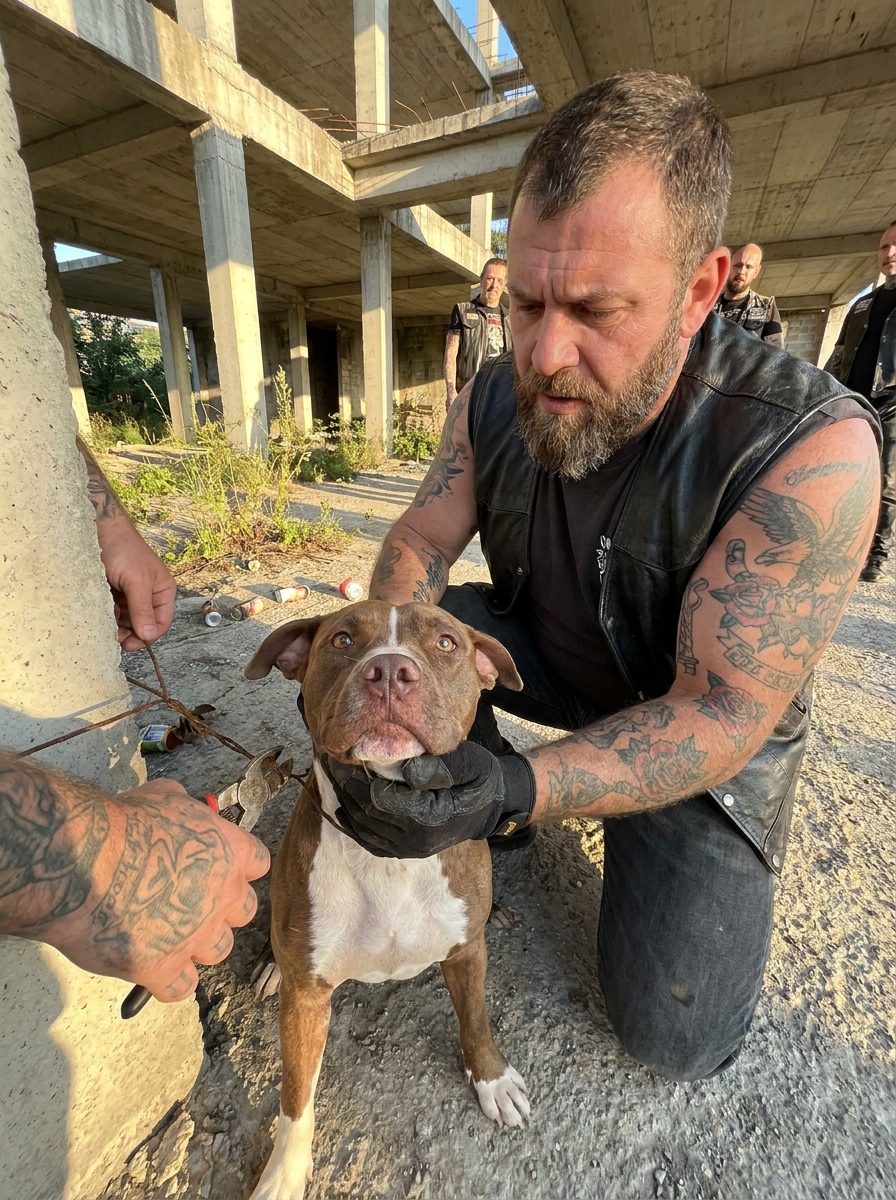 Part 2: Some Kids Found a Pit Bull Wired to a Concrete Pillar in an Abandoned Lot. When My Son Told Me Why Those Boys Had Tied Him There, I Called My Brothers and We Brought the Tools.