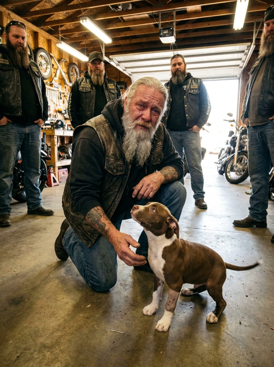 Part 2: Thirty of Us Were Riding a California Mountain Pass When Something Got Thrown From the Car Ahead. We Stopped. Inside the Tied-Off Bag Was a Three-Month-Old Pit Bull, Still Alive.