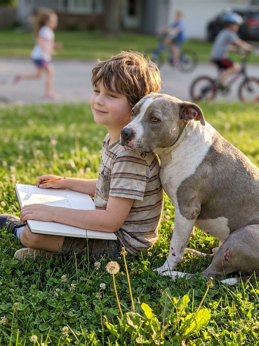 Part 2: My Son Has a Heart Condition That Means He Can’t Run or Play Sports. He Spent Every Day Watching the Other Kids Through the Window. Then We Adopted a Rescue Pit Bull Who Couldn’t Run Either.
