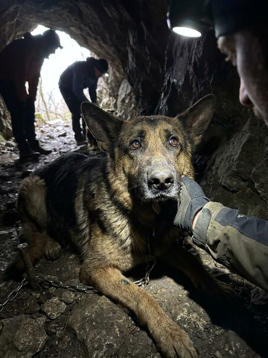 Part 2: Six of Us Were Trekking When We Heard Something Faint Coming From a Cave in the Cliff. Inside Was a German Shepherd Chained to a Stake — and the Microchip Led Police to a Woman Who’d Been Missing for Eight Months.